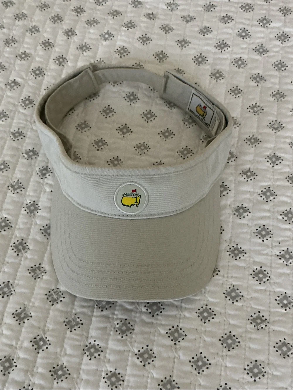 Masters Visor in khaki with Yellow Logo